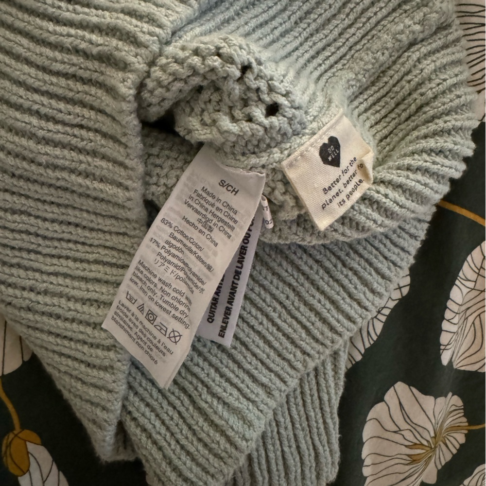 Madewell Pointelle Puff Sleeve Sweater S - Picture 6 of 6